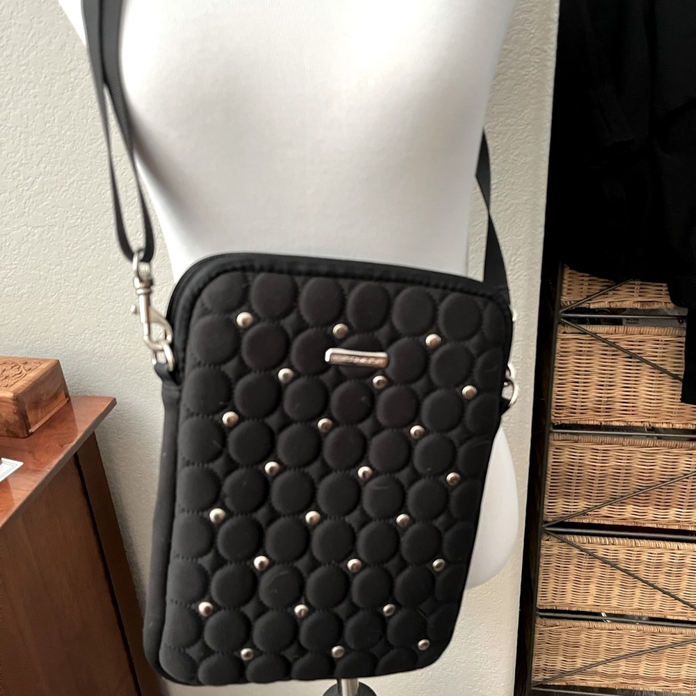 Rebecca Minkoff Black with Chrome Cross Body Bag